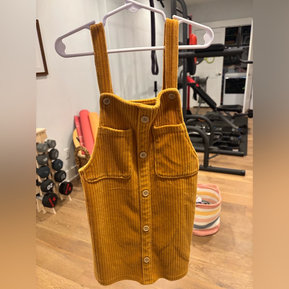 Art Class Mustard Corduroy Kids Overall jumper